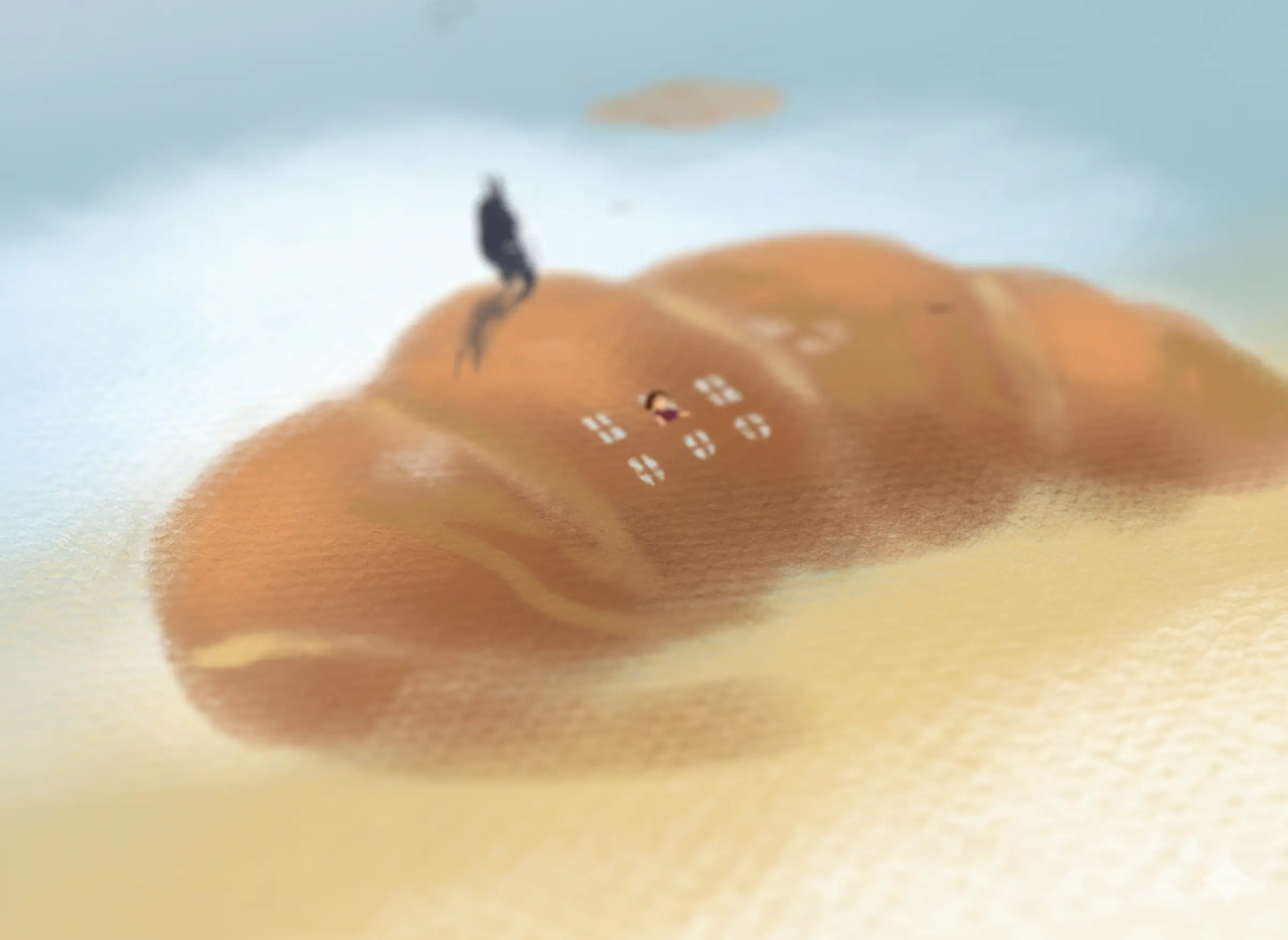 Croissant — Illustration 3, impression giclée fine art