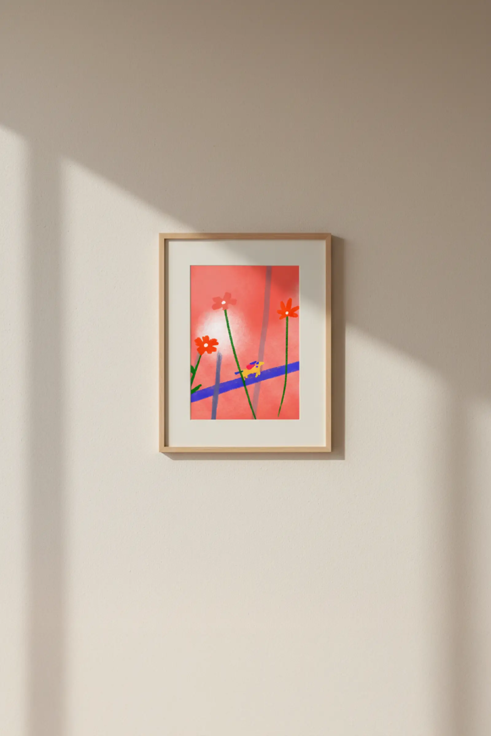 Cheval jaune — Illustration 4, impression giclée fine art