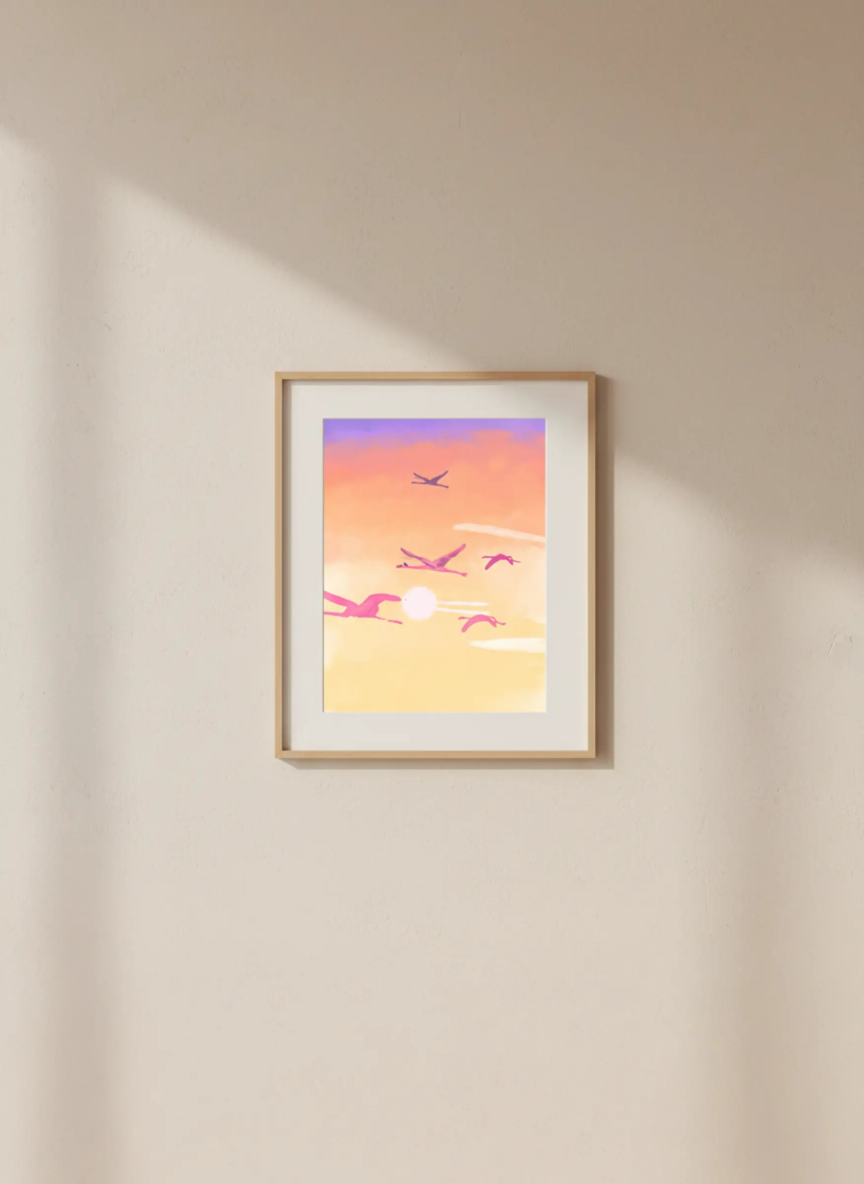 Flamingo — Illustration 3, impression giclée fine art