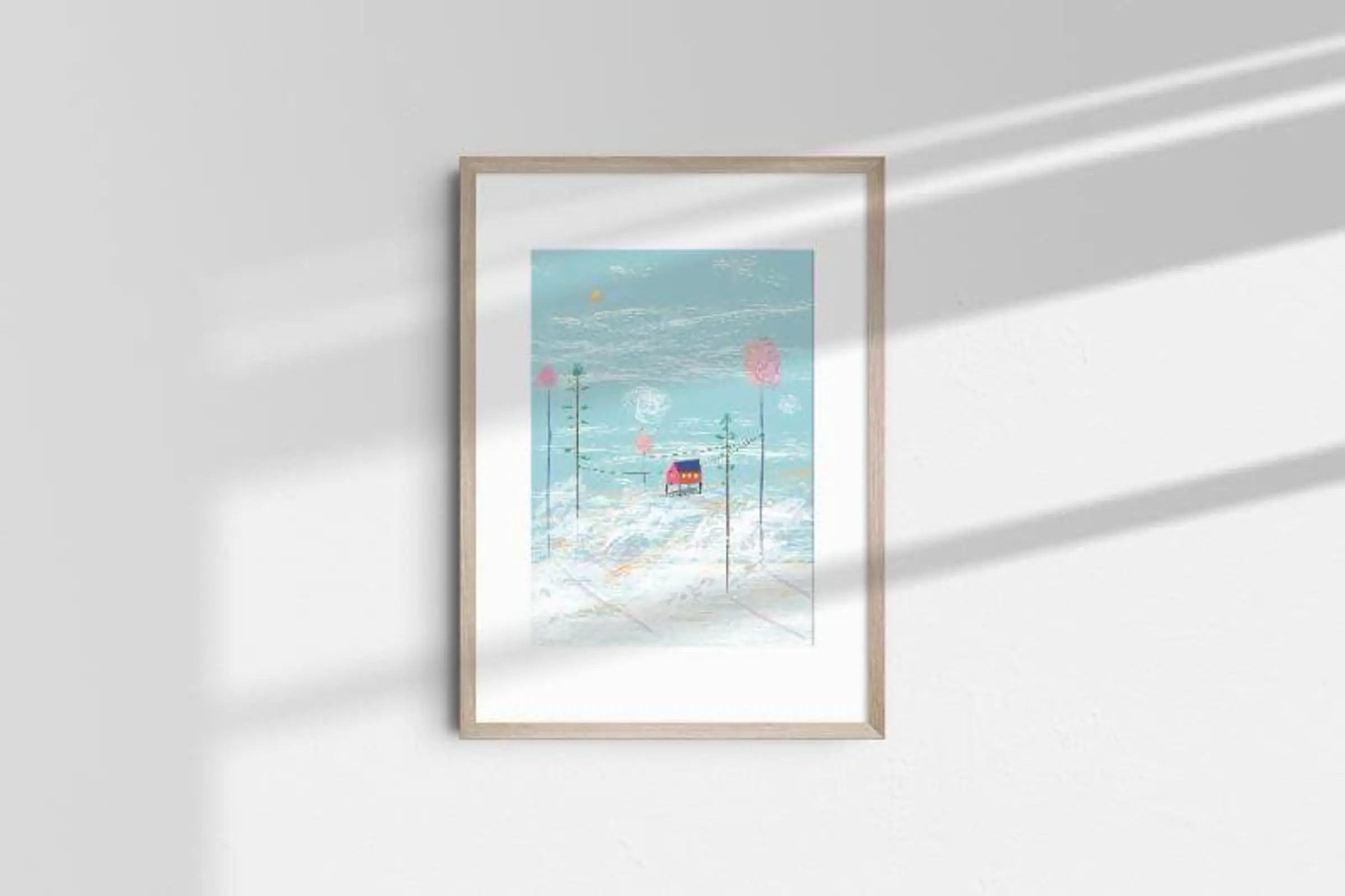 La maison dans le ciel — Illustration 3, impression giclée fine art